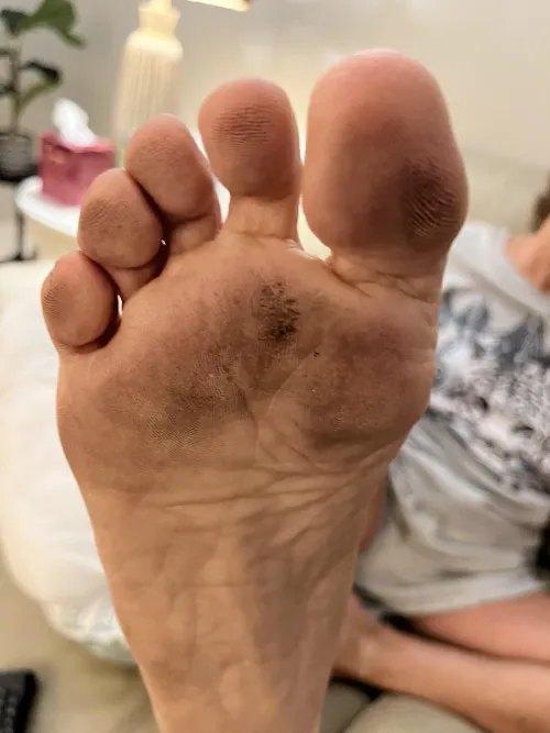 My feet got so dirty today