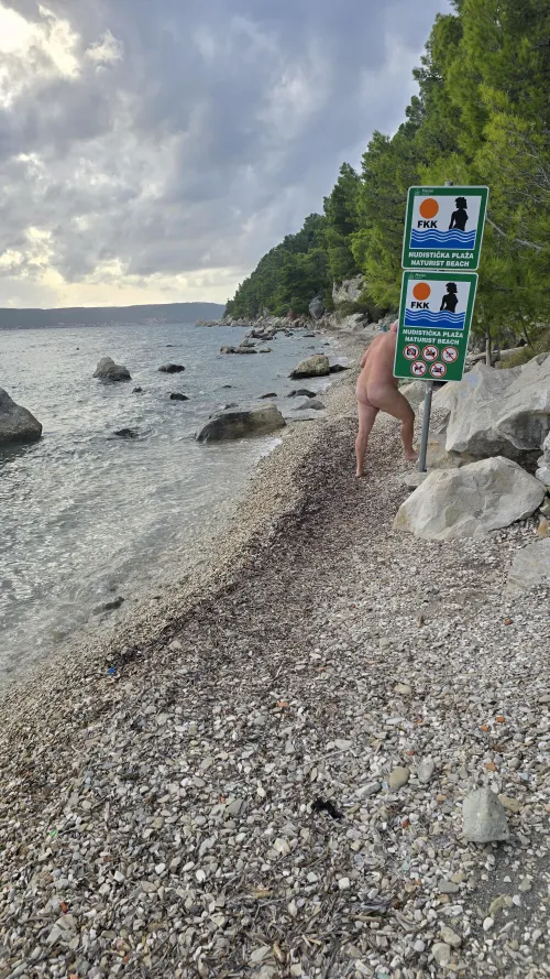 Was able to visit Croatia, Split. Nude beach. Very petty. A little cool.