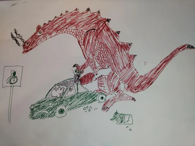 Happy dragon handicar