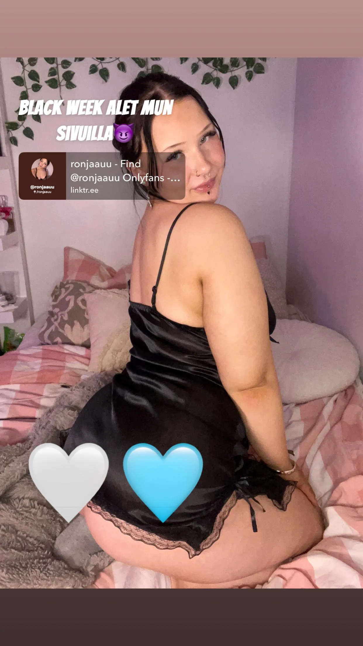BLACK WEEK ALET VIELÄ MUN SIVUILLA RAJOITETUN AJAN😈🤫                                         🤍🩵@ronjaauu