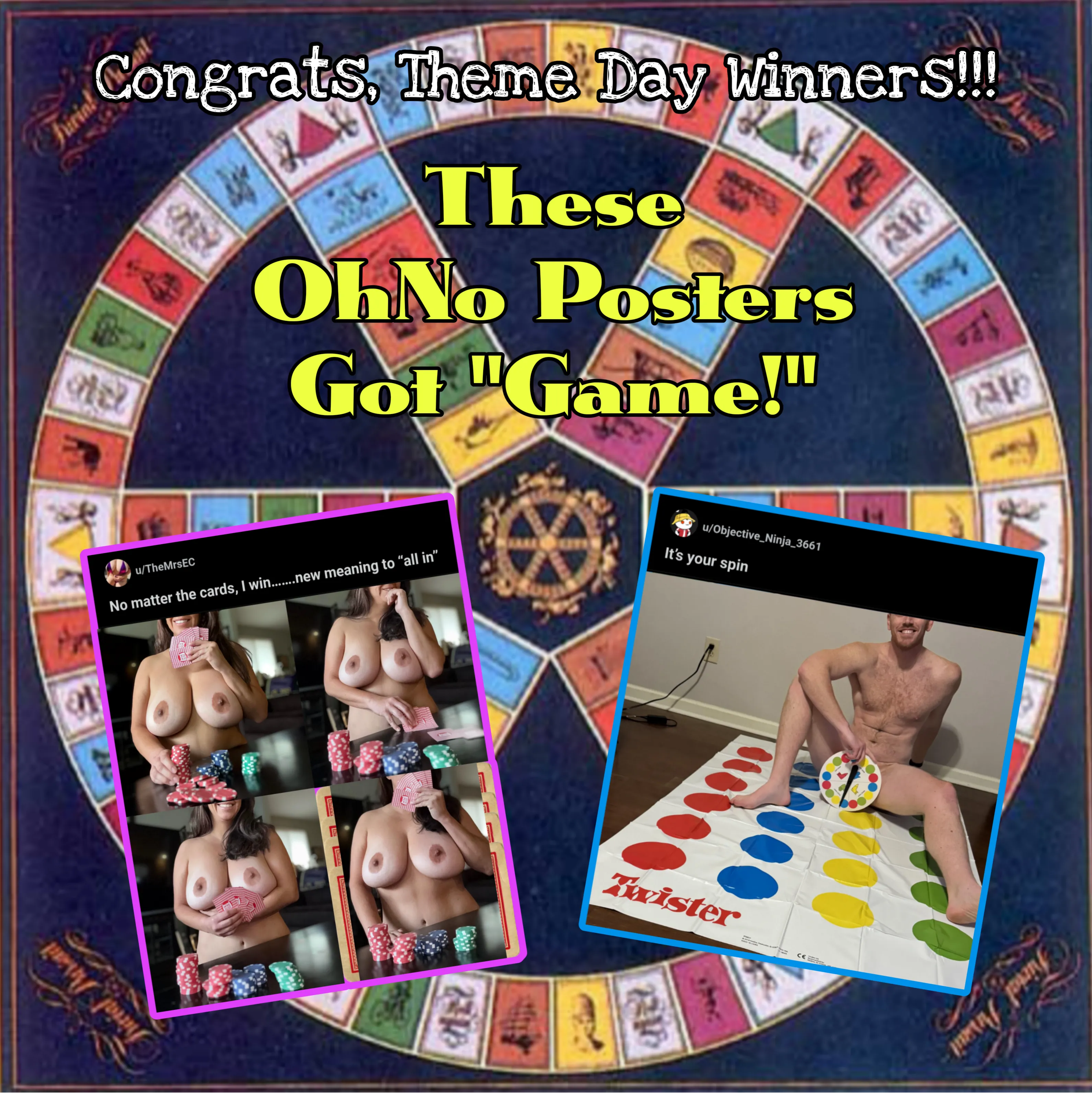 Congrats to u/TheMrsEC and u/Objective_Ninja_3661 for being our Thursday Theme Day Winners!