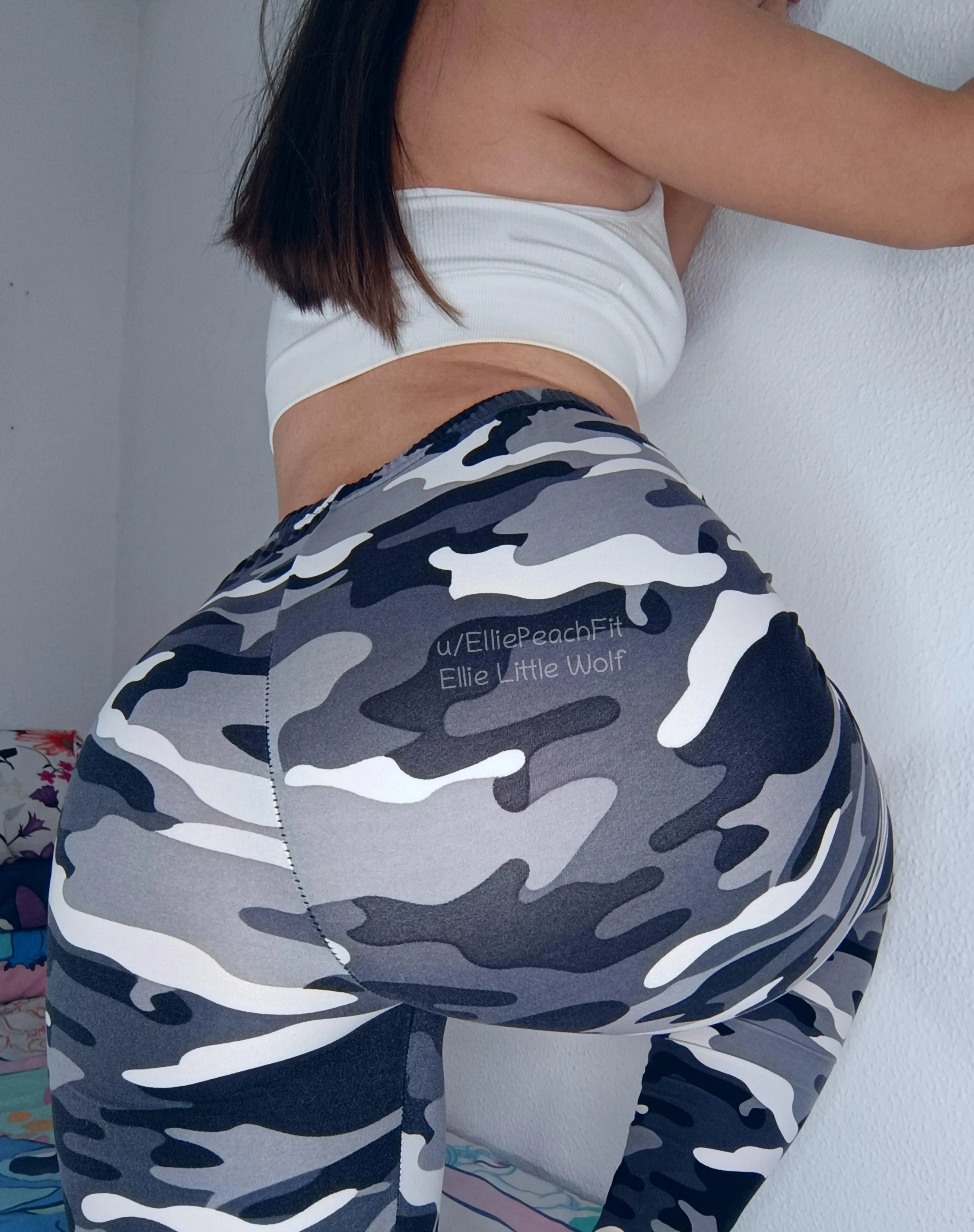 Pressing into the mat I show how tight and strong my body is for you