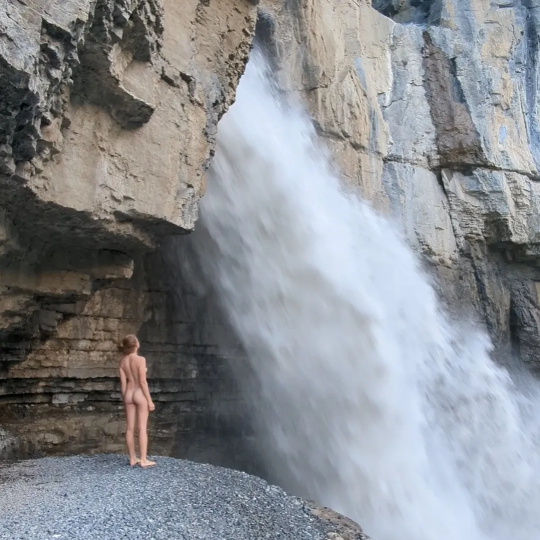 You could just stand there and feel the waterfall