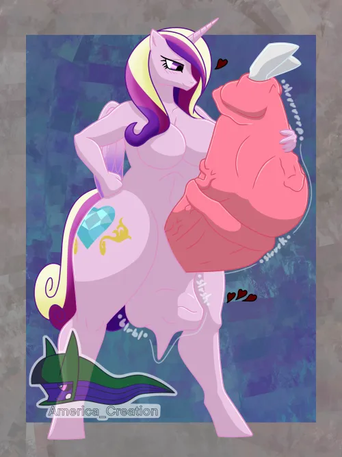 Cadence X Shining (Art by America_Creation on FA, image is endosoma)