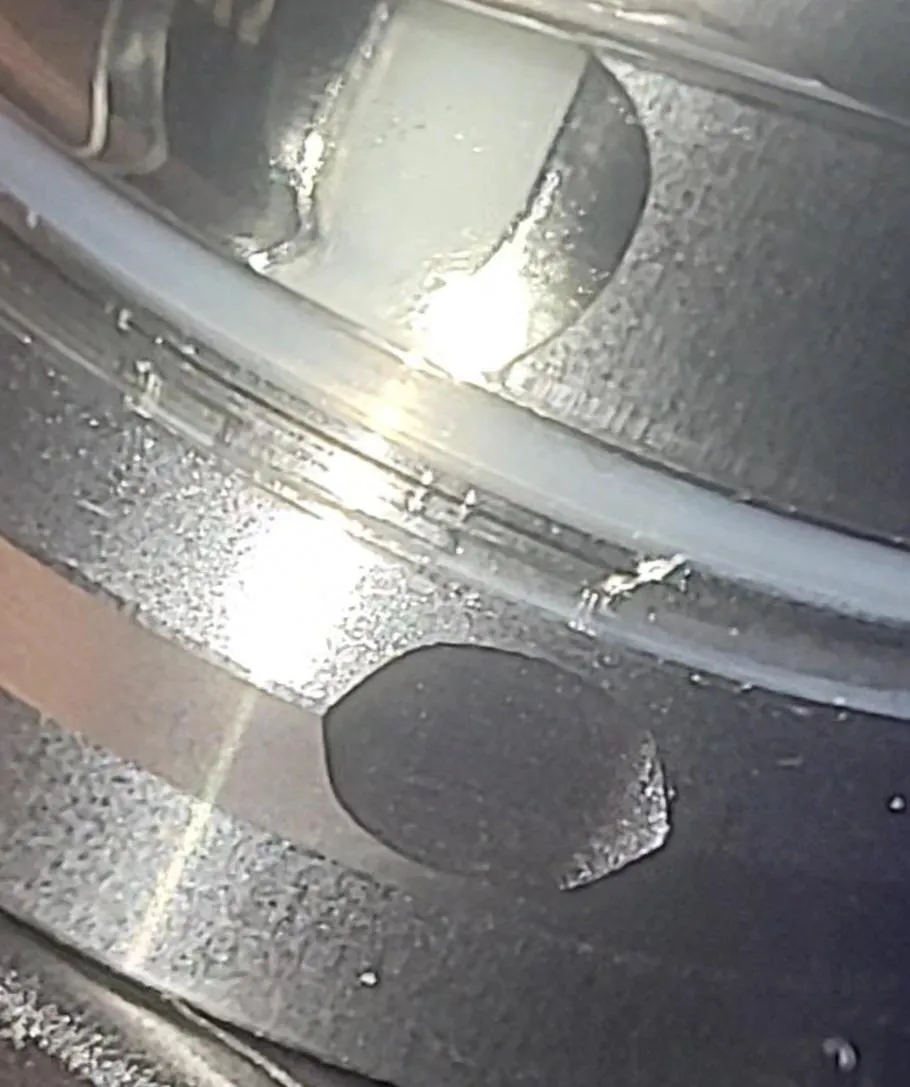 Can this tiny crack be dangerous? Sub ohm tank 5ml bubble glass