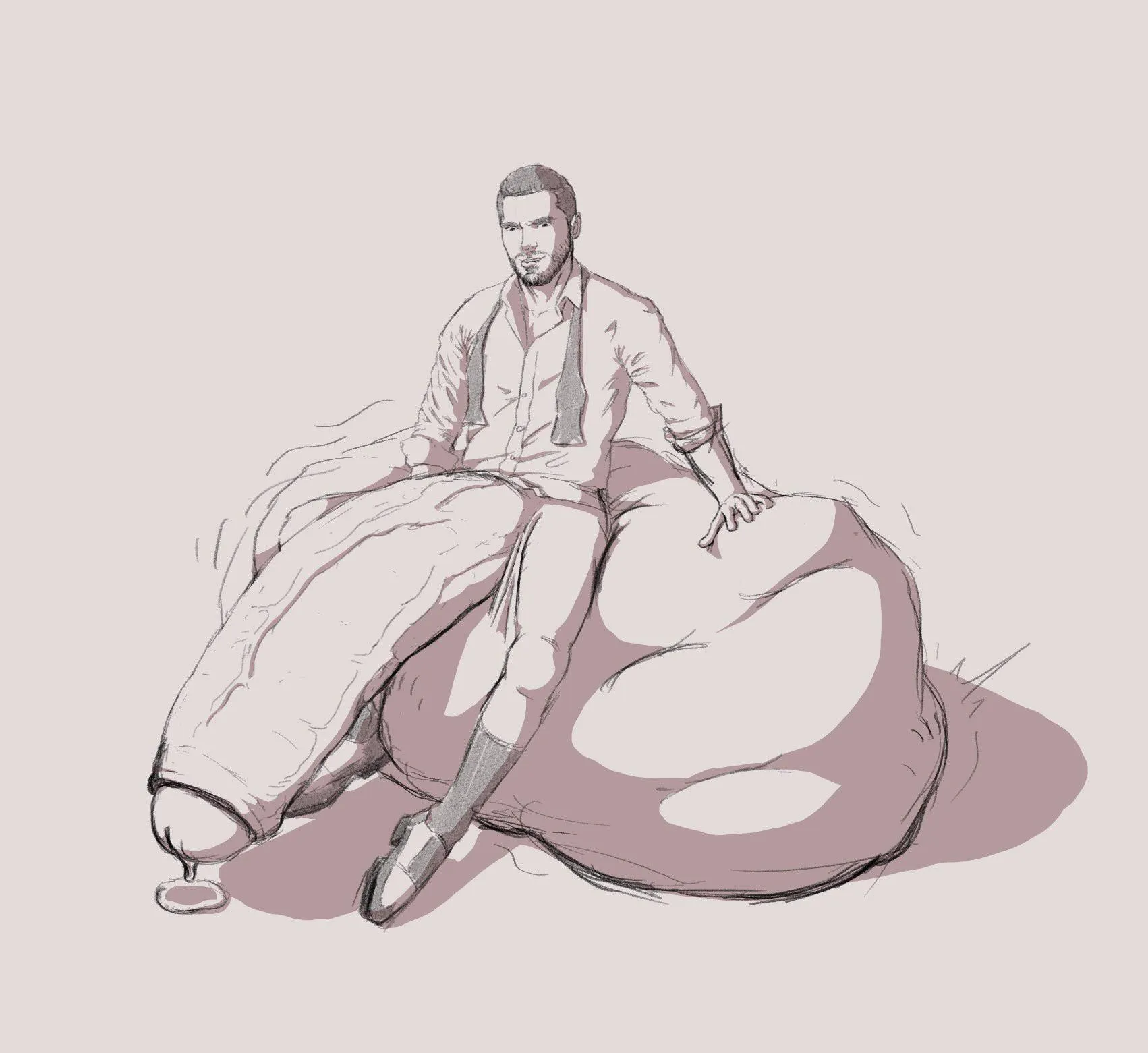 (HelloWolf on twt) Your boss decides to do some team bonding, and what can bring a team closer than having to escape his fat nuts?