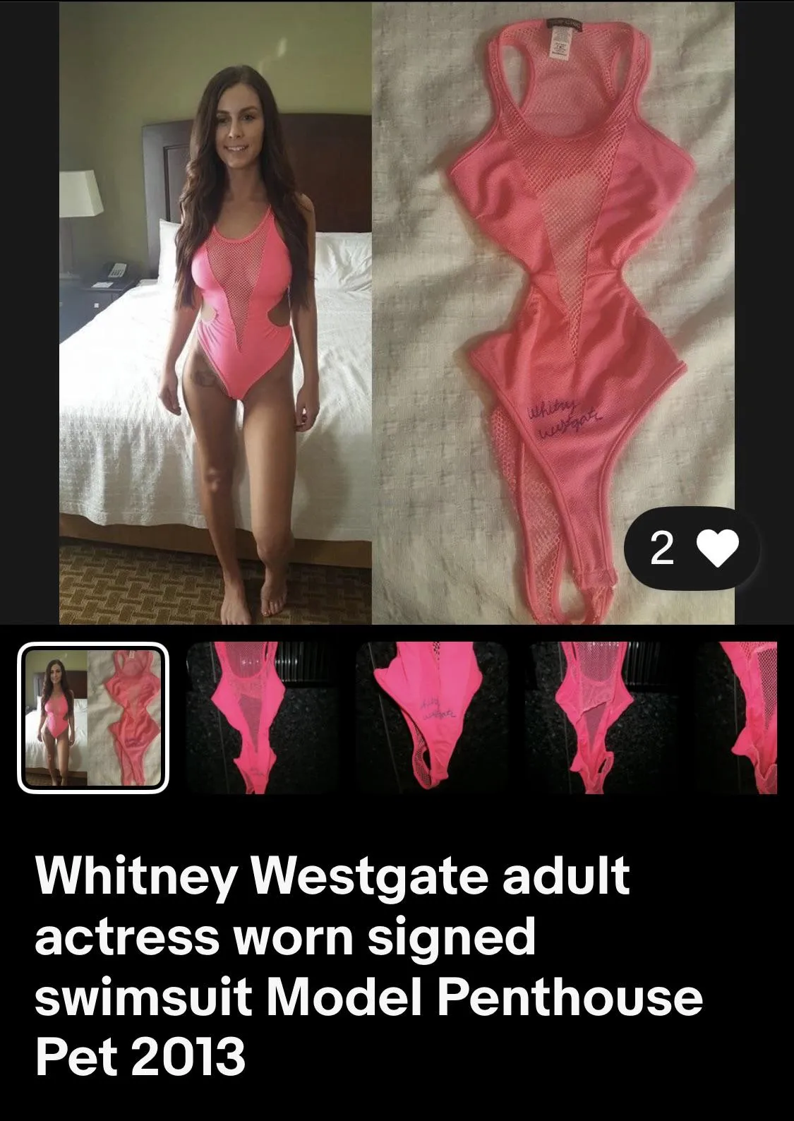 meanwhile on a familiar selling platform, worn WW lingerie