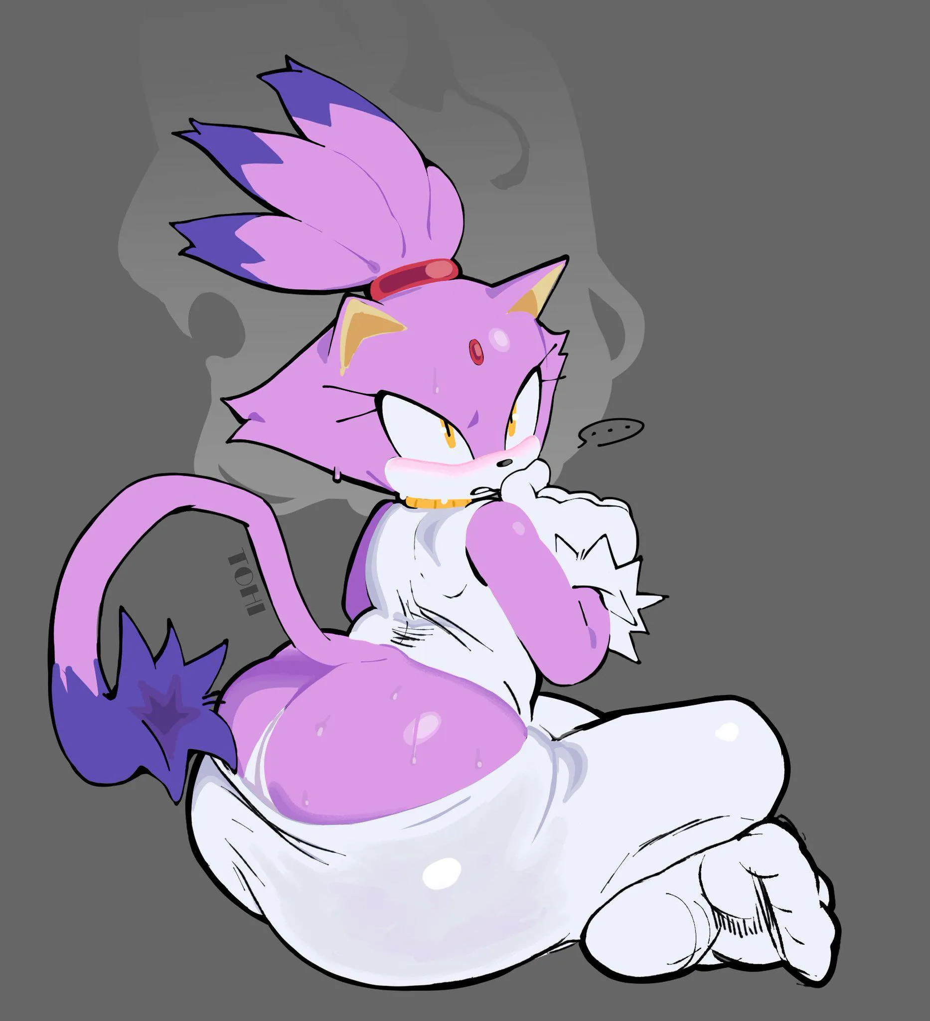 Embarrassed lil kitty[F] (theonehornedimp)