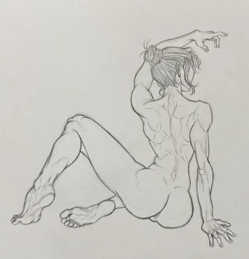 Female Figure from Behind, by me