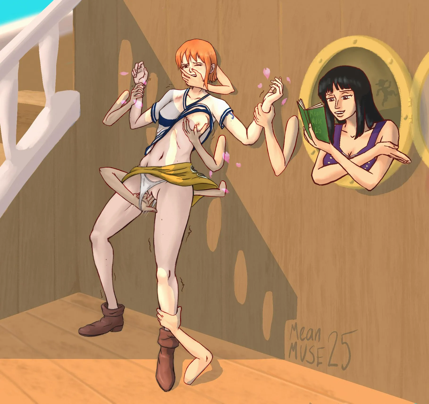 Robin has some fun with nami