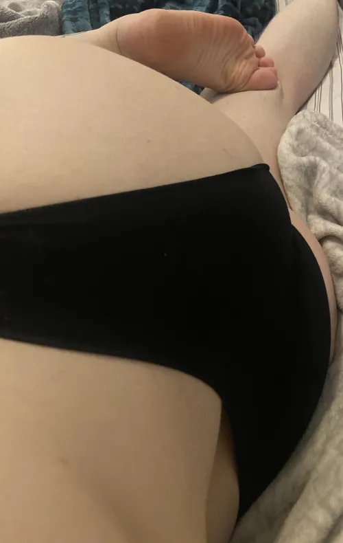 Don’t hurt yourself staring too long at my booty wearing black panties