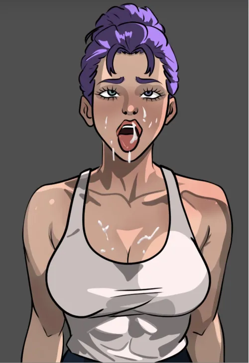 Dripping down her face