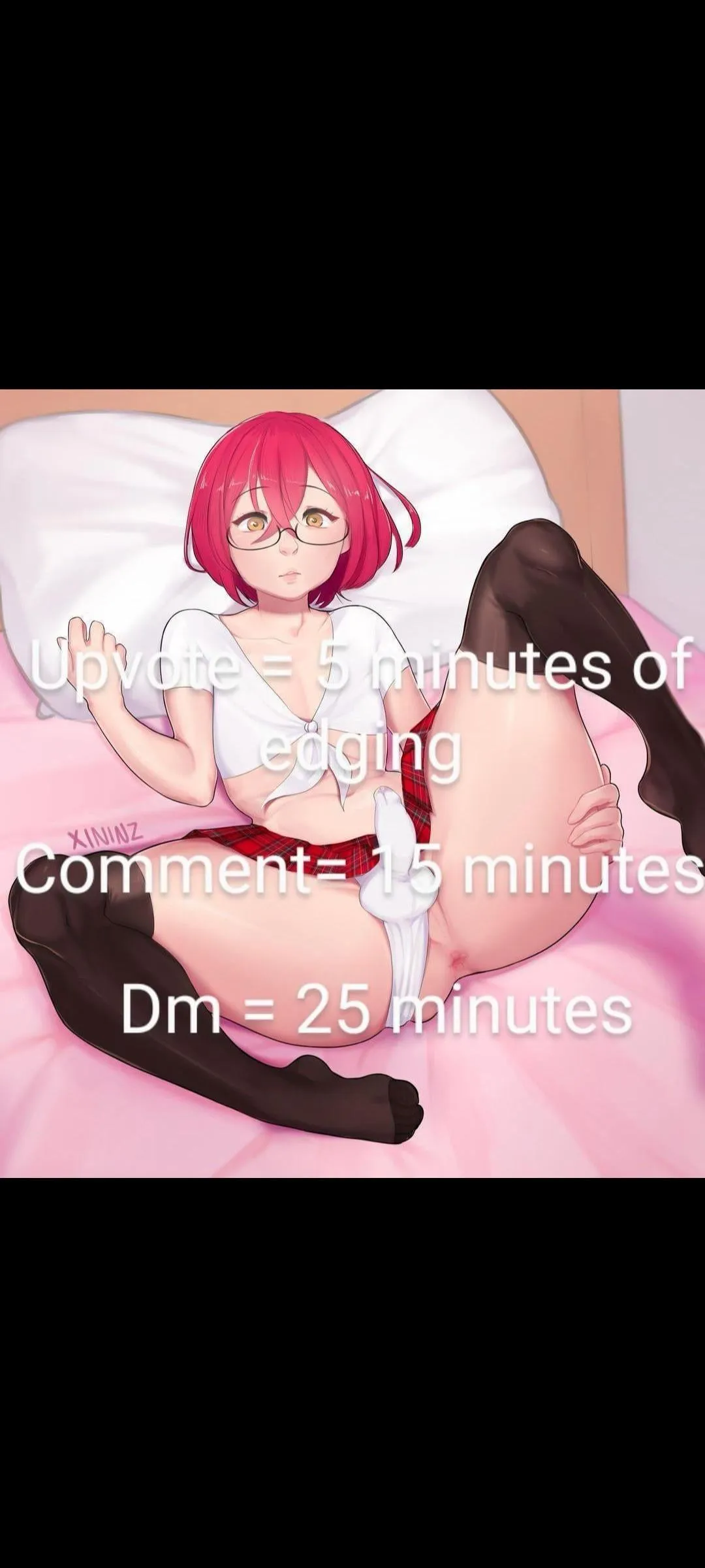 If I lose, I have to be locked in a chastity belt until the end of the year.