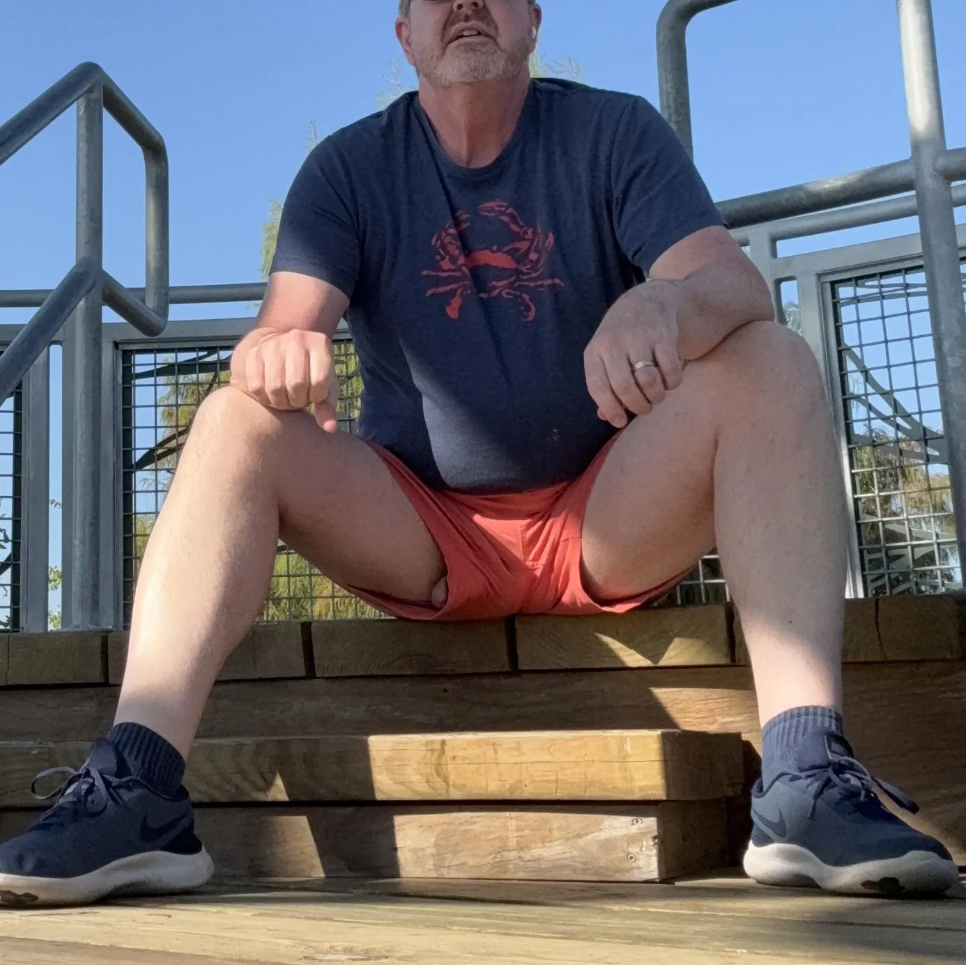 Stopped for a break on my walk.