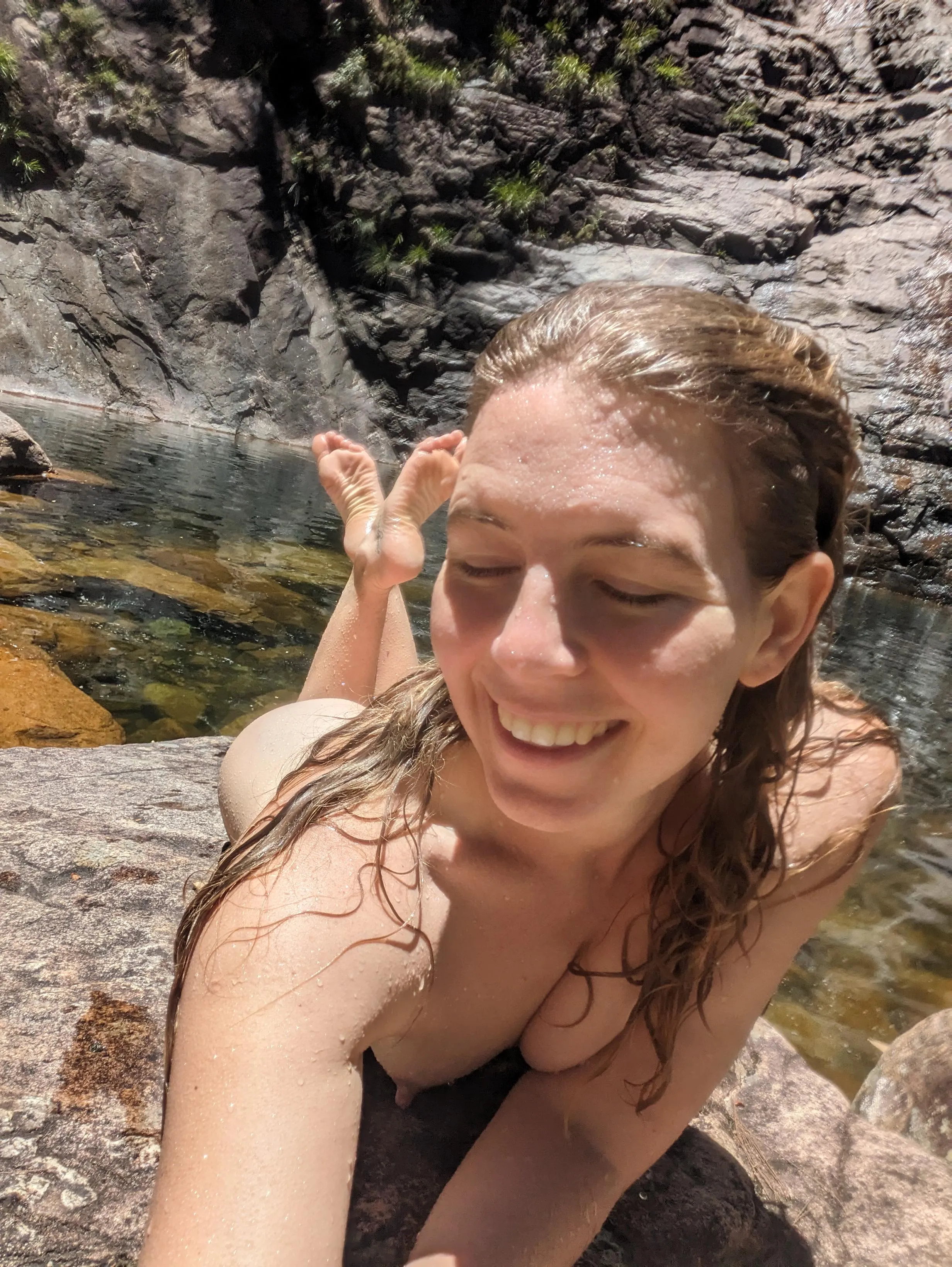 When you have a natural swimming spot all to yourself :)