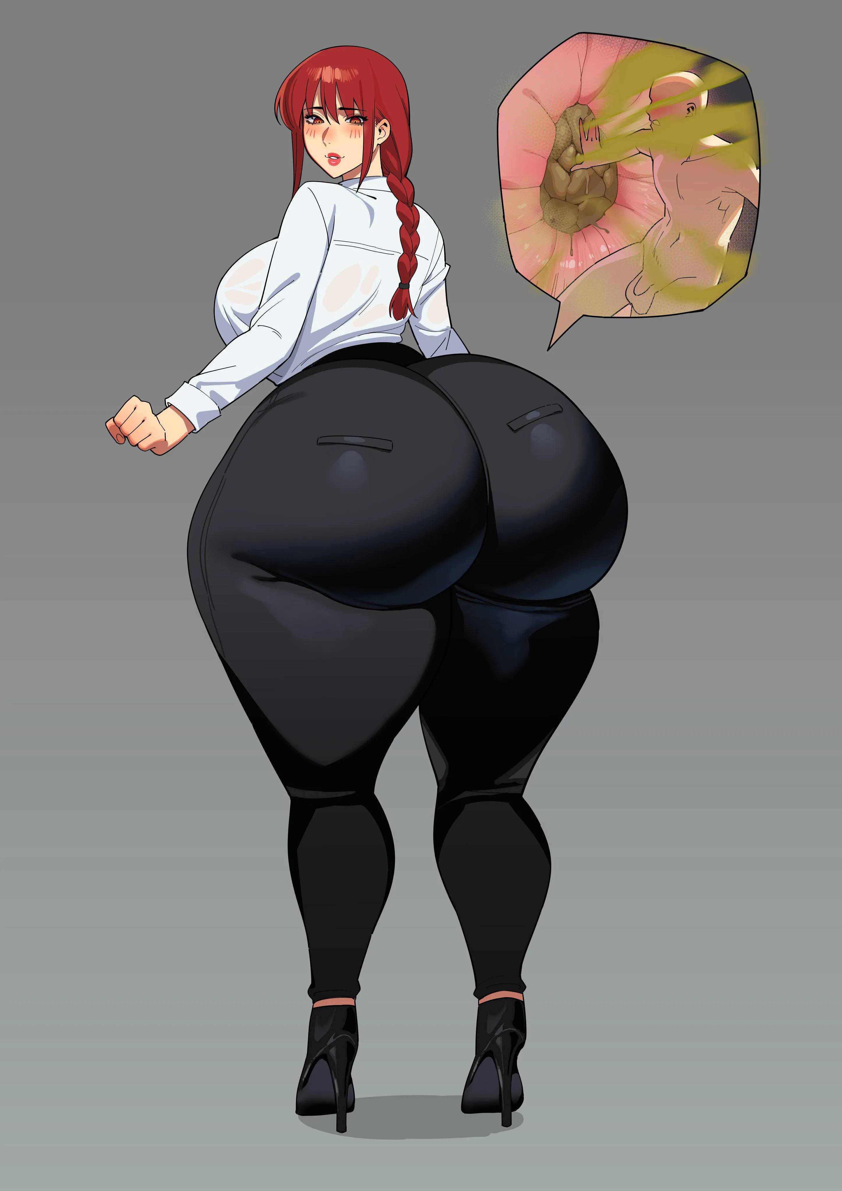 Booty so fat not even a bulge is visible.