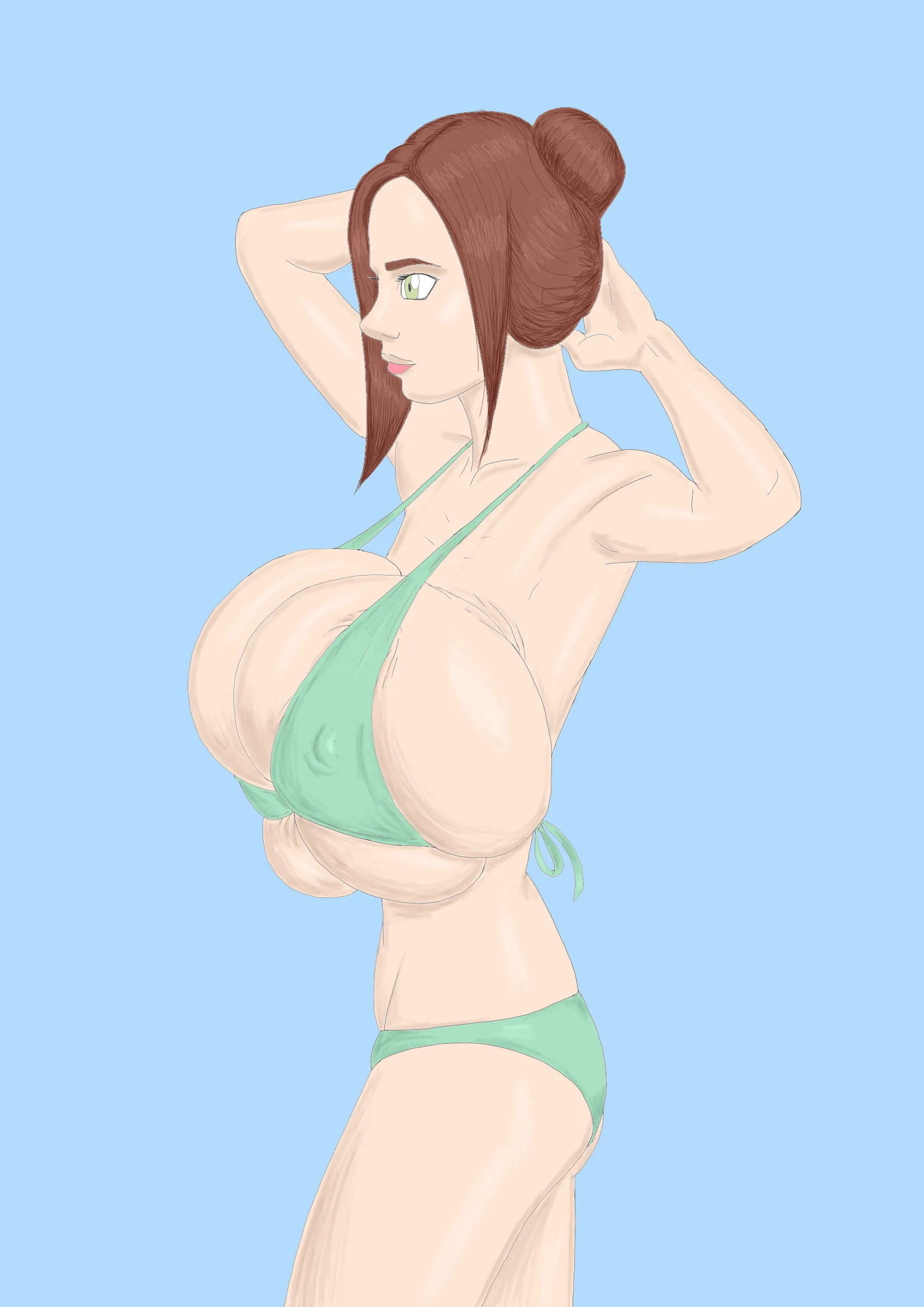 [F] Vilma's growing bust and swimming (by TraKmandaK)