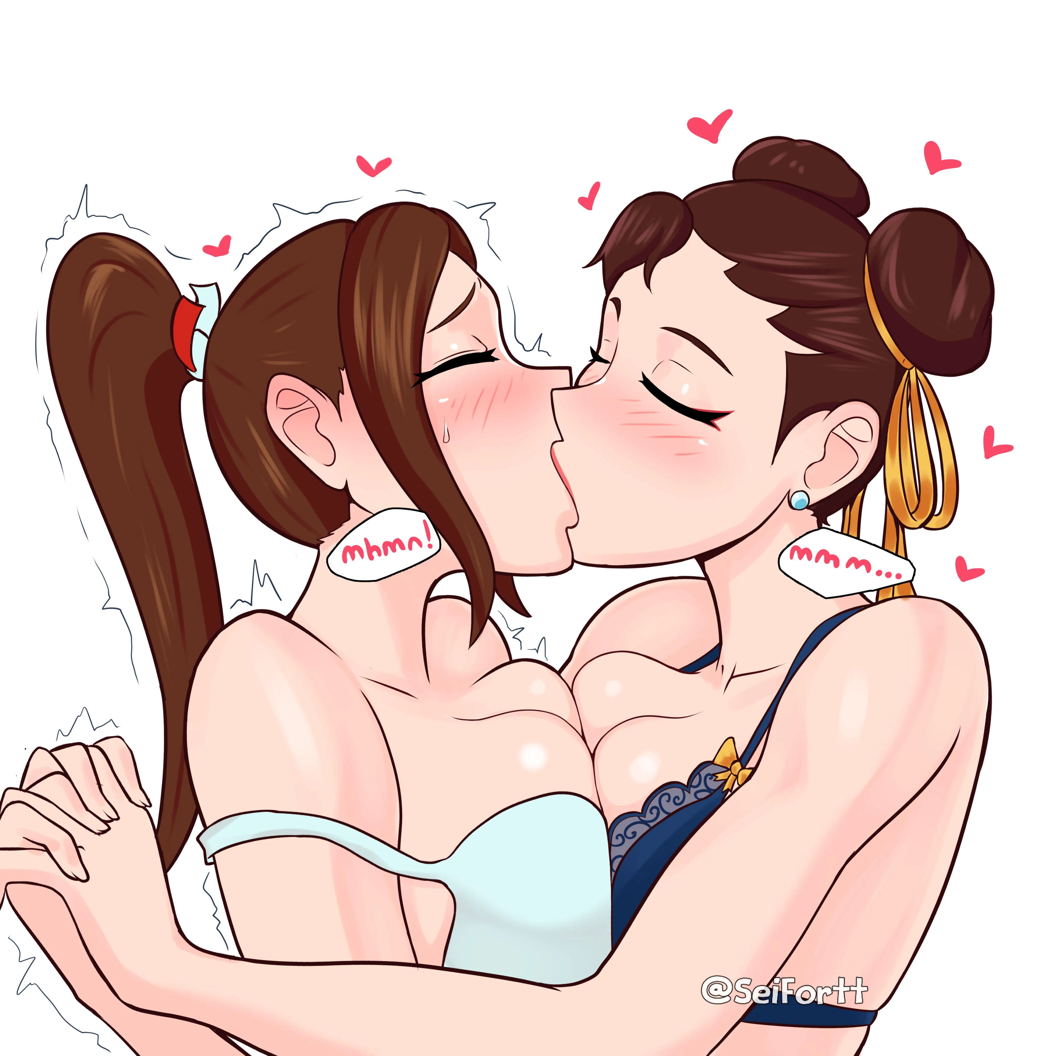 Hop on City of the Wolves, Mai and Chun passionate kissing (Seifortt)