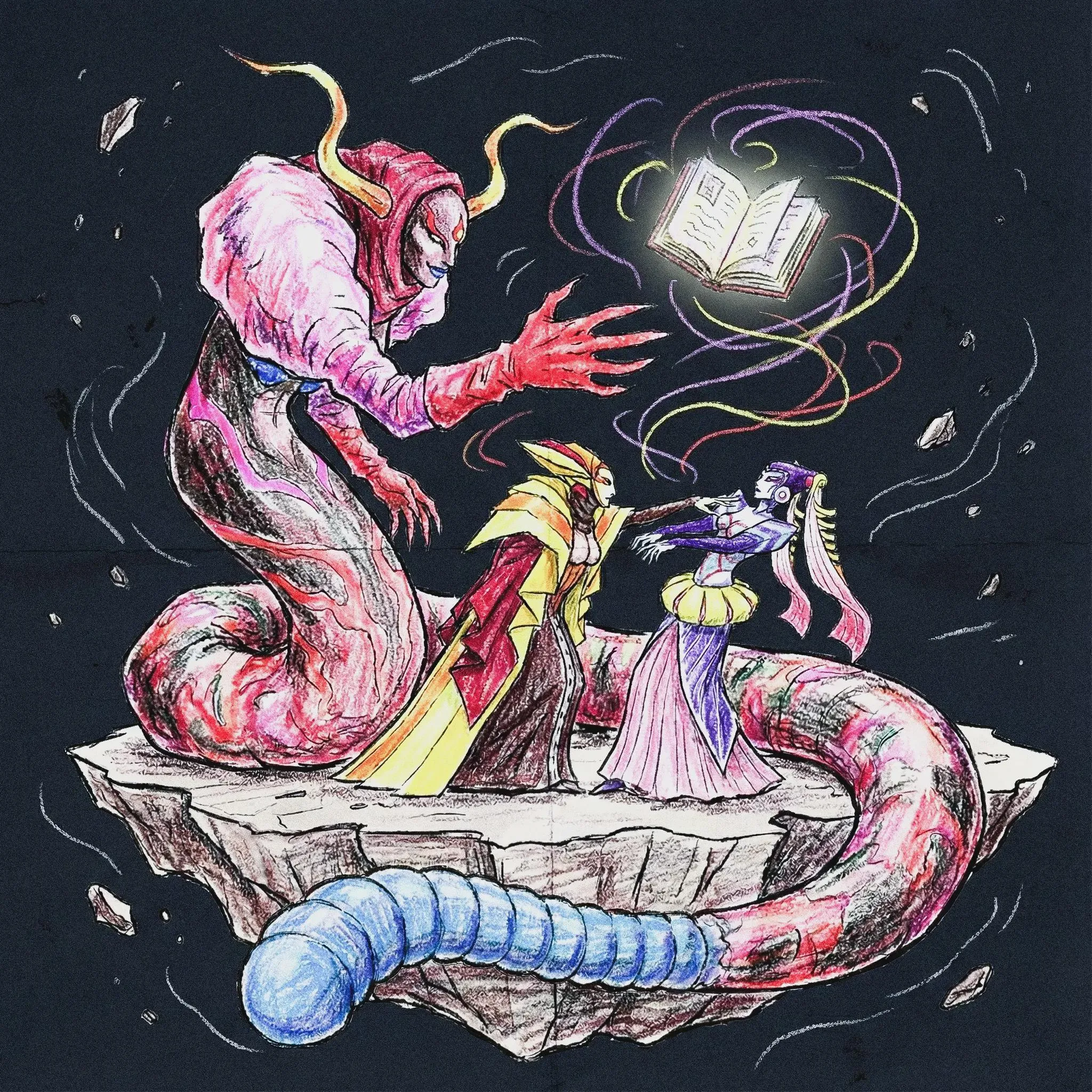 The Sorceresses of the future from Final Fantasy 8 (Sorceress C is the Lamia-Type)