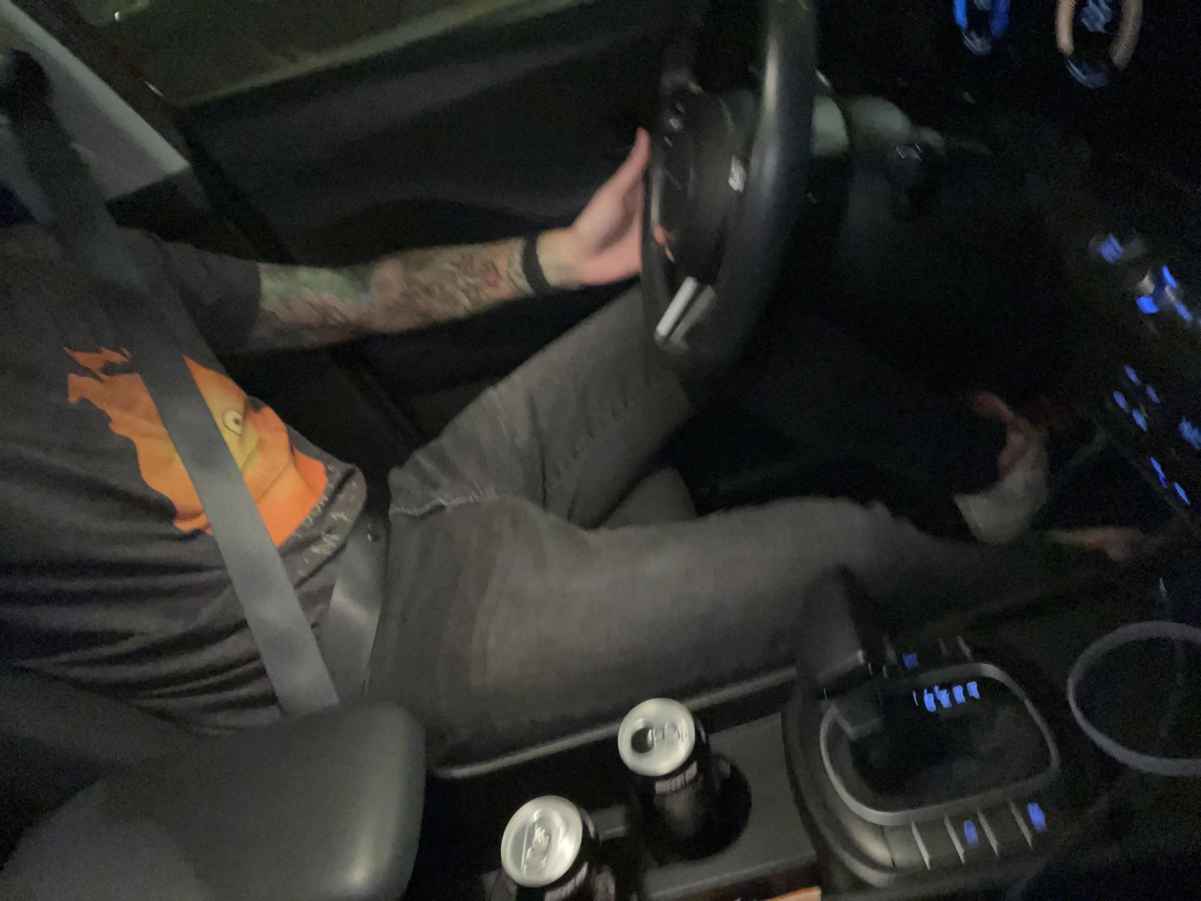 Driving home. Debating doing it naked.