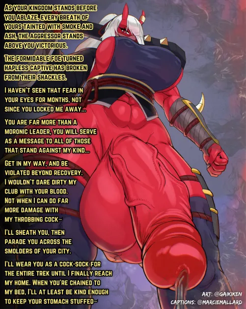 Forced to make amends... [POV] [Futanari] [Muscular] [Oni] [Noncon] [Hyper] [Credits in Caption]