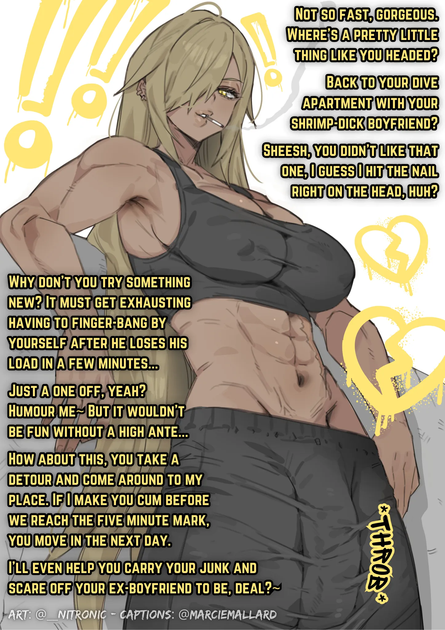 Only once, surely... [Female POV] [Futanari] [Bulge] [Muscular] [NTR] [Credits in Caption]