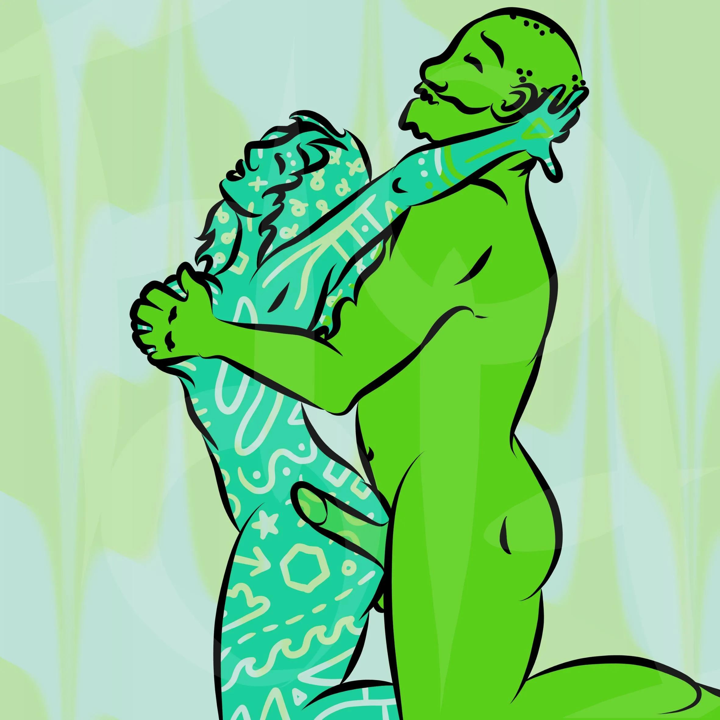 turquoise + fern by me