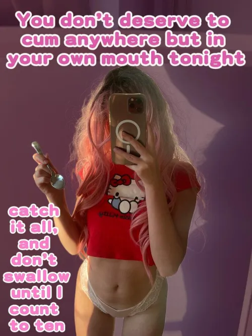 Your mouth is mine today! A plane full of yummy things is flying overhead, open your mouth!🤫