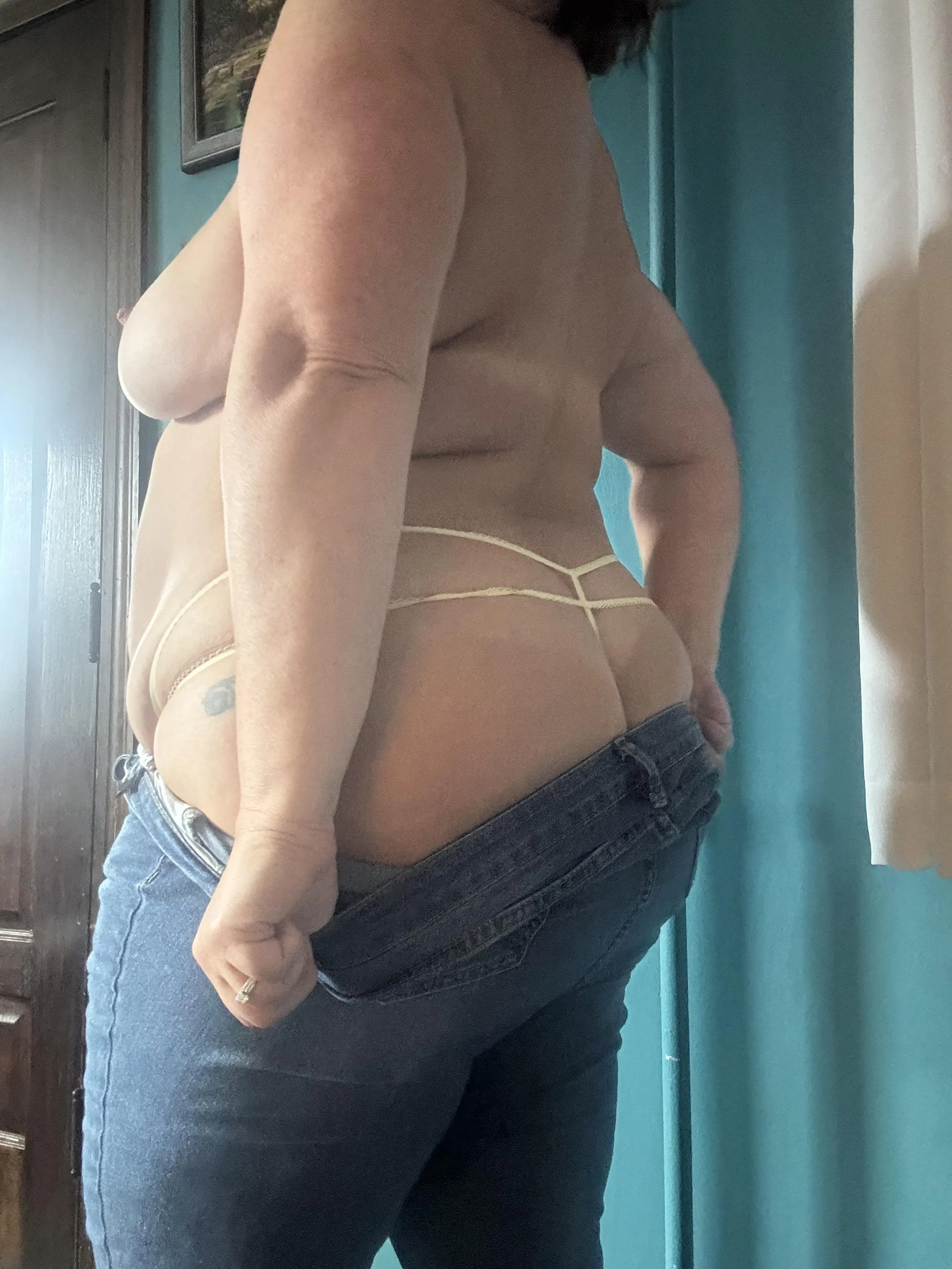 A G with these jeans