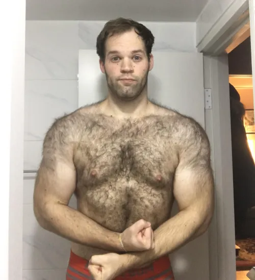 Finally happy to find a place I fit in and can appreciate other hairy hunks. Love you all!