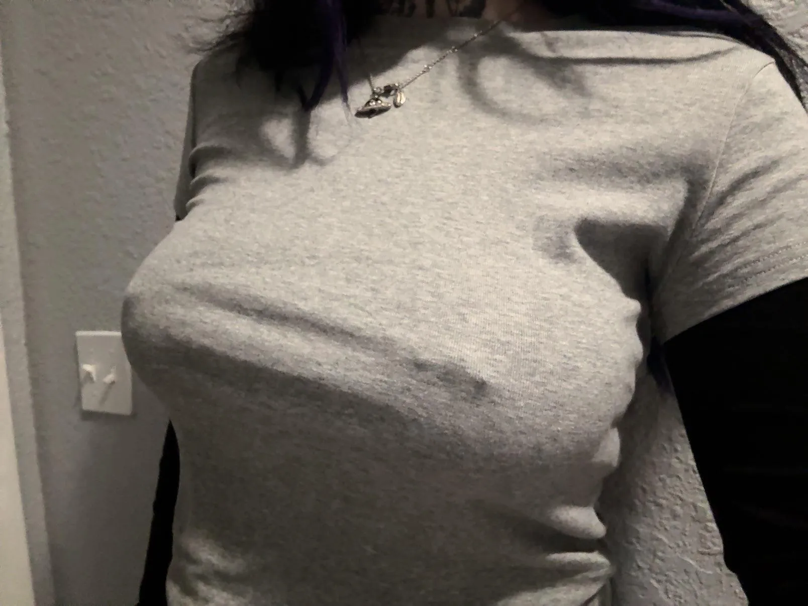 i love when i can see my piercings through my shirt ;3