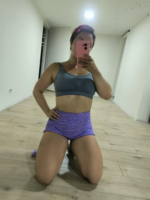 I soaked my entire top in sweat, like always haha