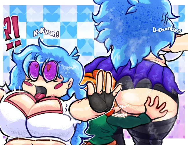 Some Pico action! <💙🧡> | Once again, drawn by me! :D (Ideas are appreciated.)