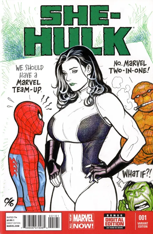 Luckily enough Peter is the right height [She-hulk #1]
