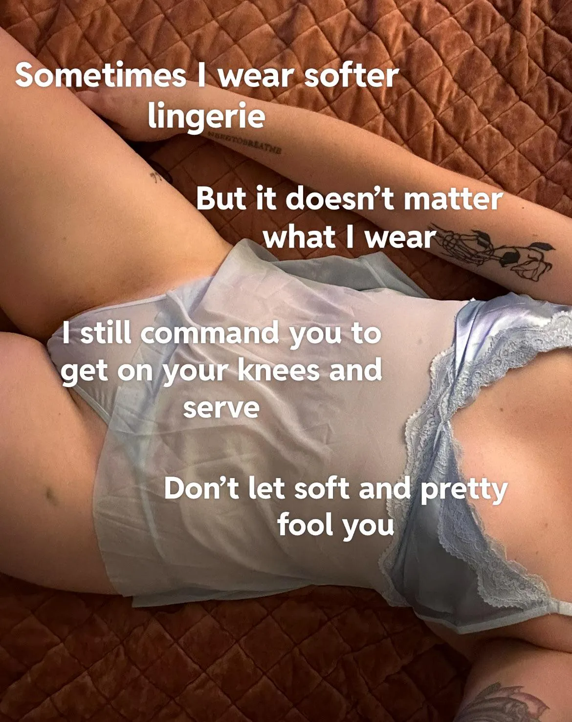 Don’t let the soft look fool you. The controlling dom is always underneath