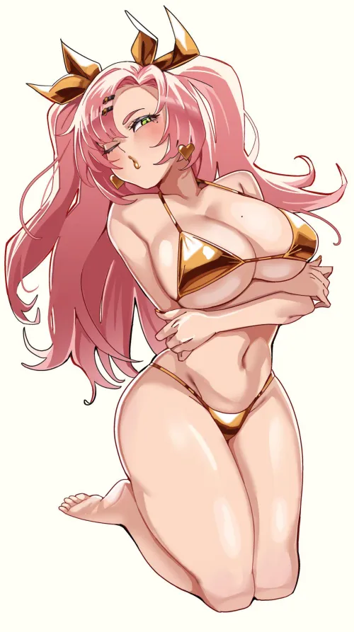 Gold bikini Nicole Demara