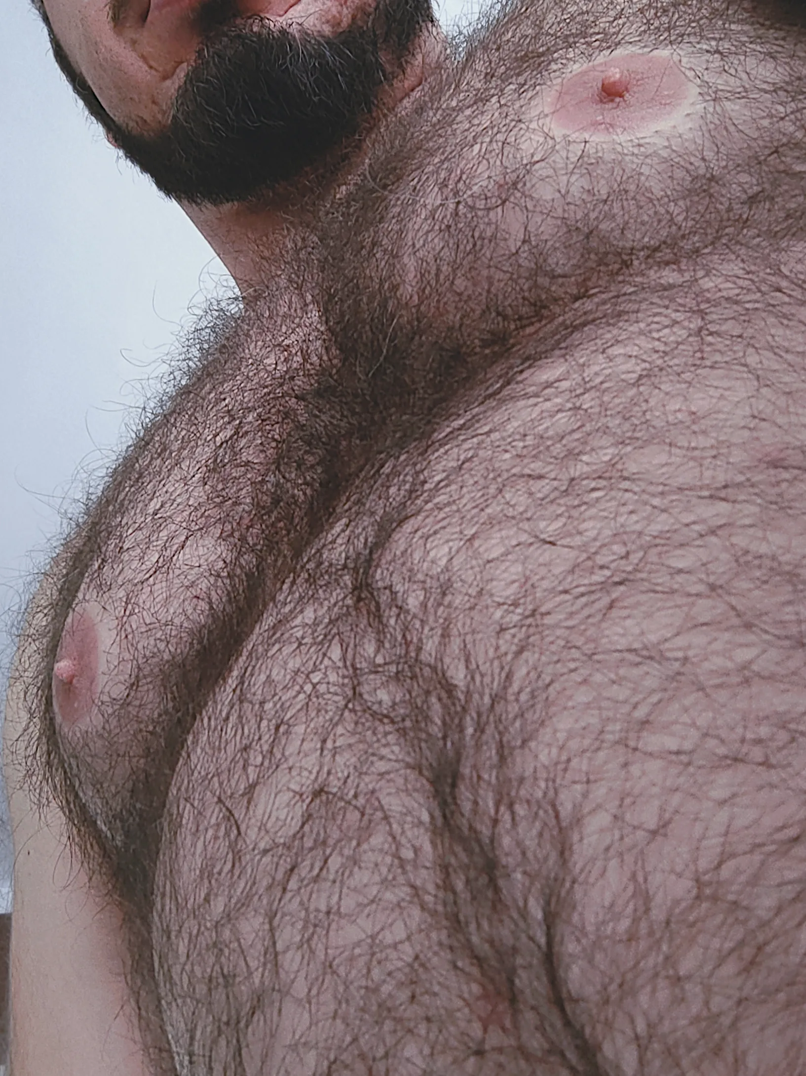 Soft, fluffy. But the nipples are stiff