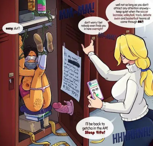 A tight predicament. I wonder if she was able to keep quiet