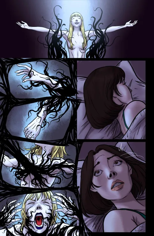 Ashley [OC] accepts the symbiote. By: Manowolvie