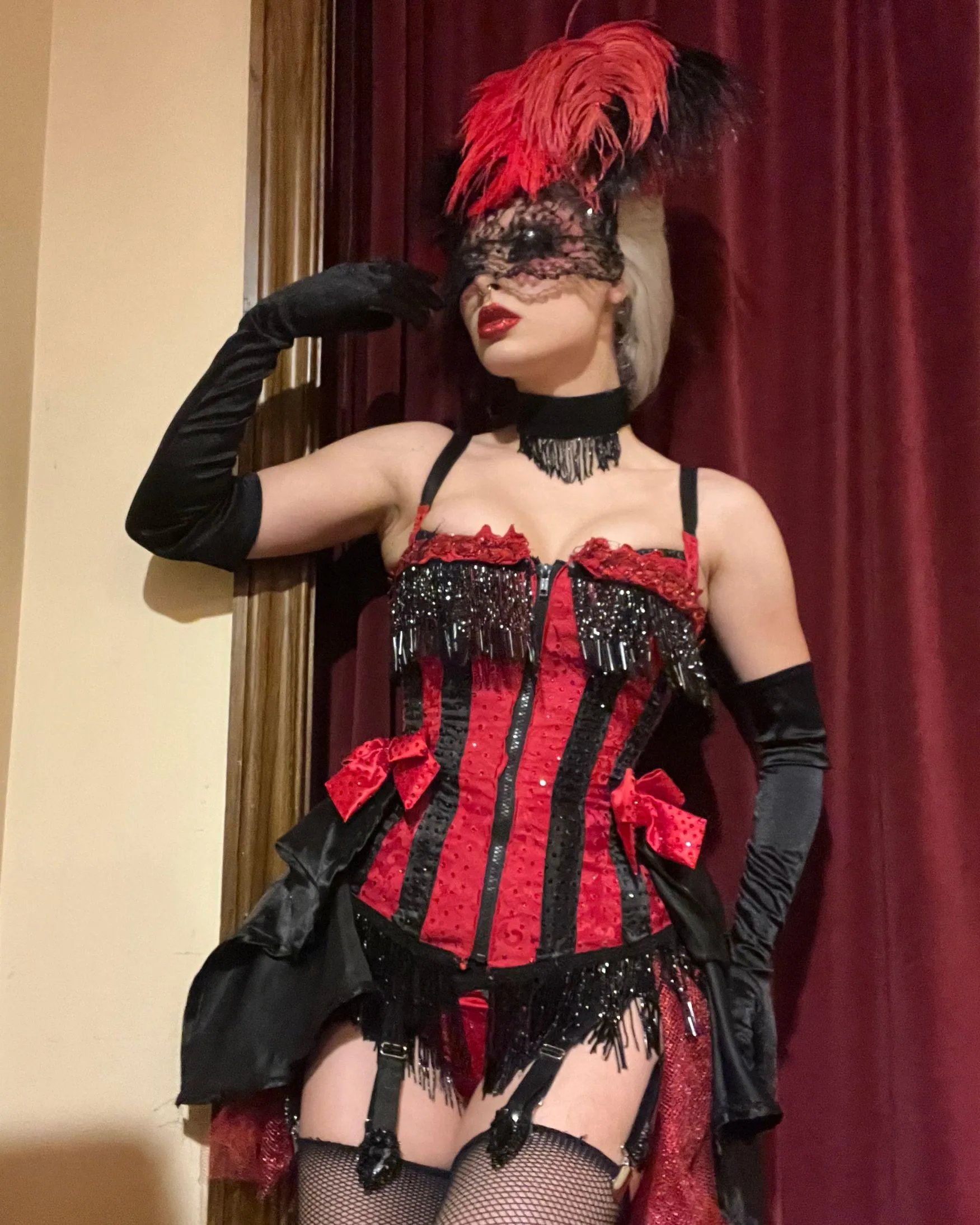 Black gloves to keep some mystery