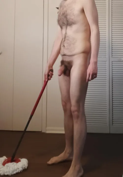 Cleaning the kitchen