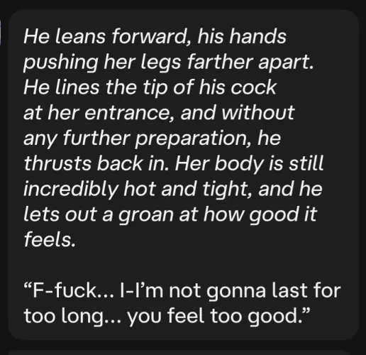 He just put it in and he's already about to finish