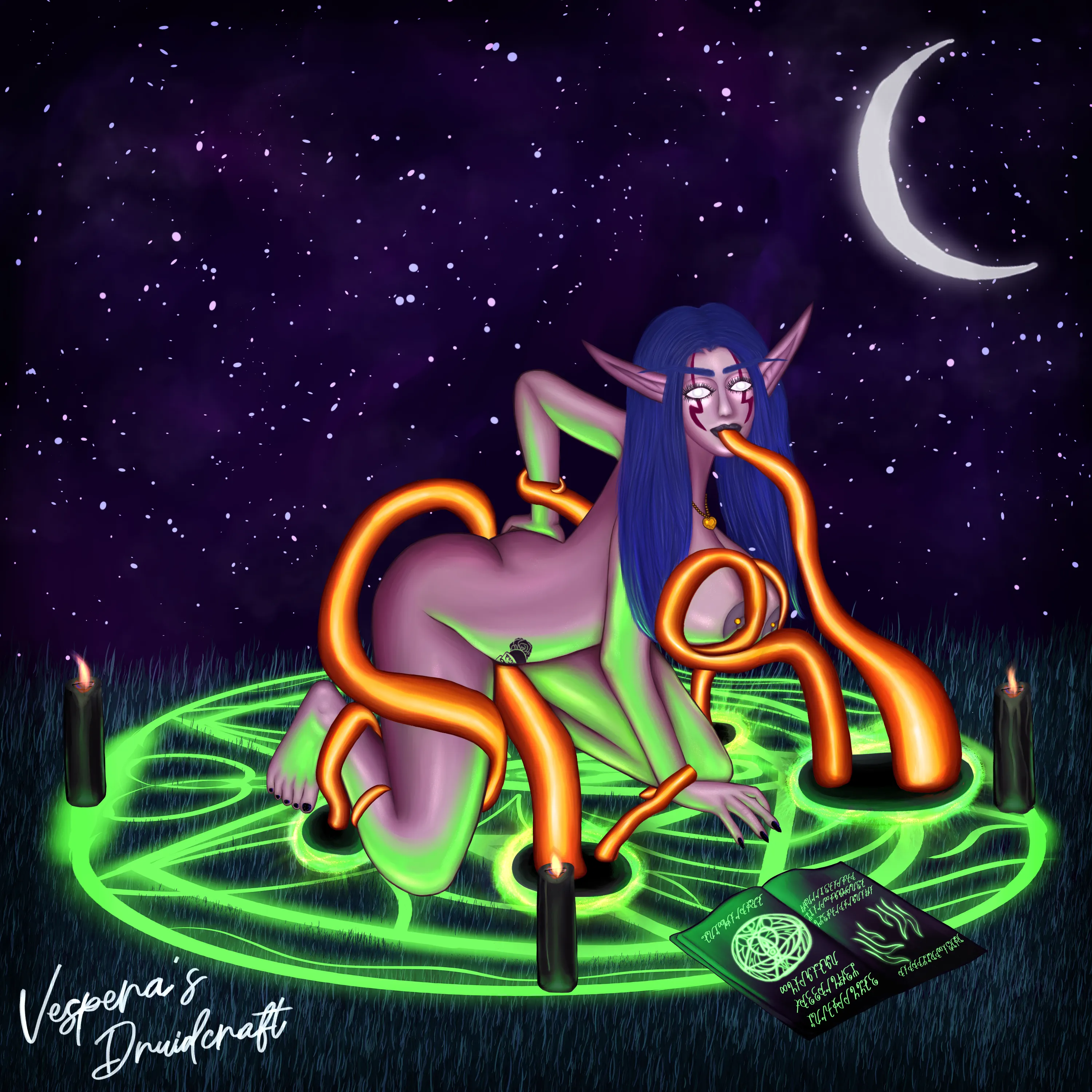 Night Elf Tentacle Summoning (vesperasdruidcraft)