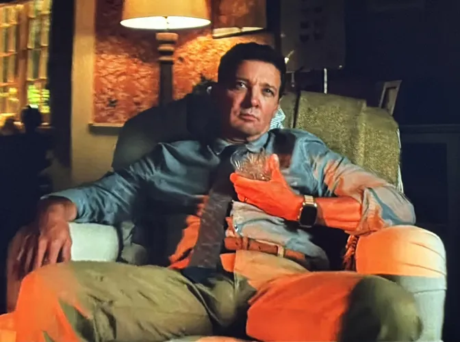 Jeremy Renner in Wake Up Dead Man