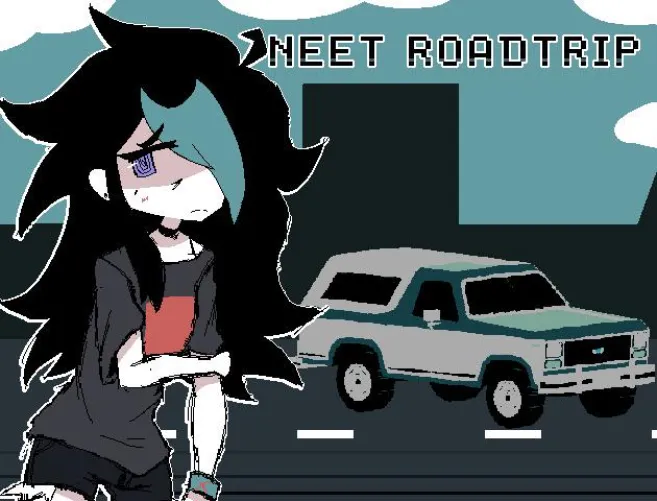 Favorite WG game? This is Neet Roadtrip by Sixes, It can be downloaded on itch.io. You might need WinRAR or some other file compression utility to play.