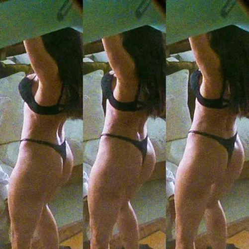 The angle of her ass and thong here is so sexy