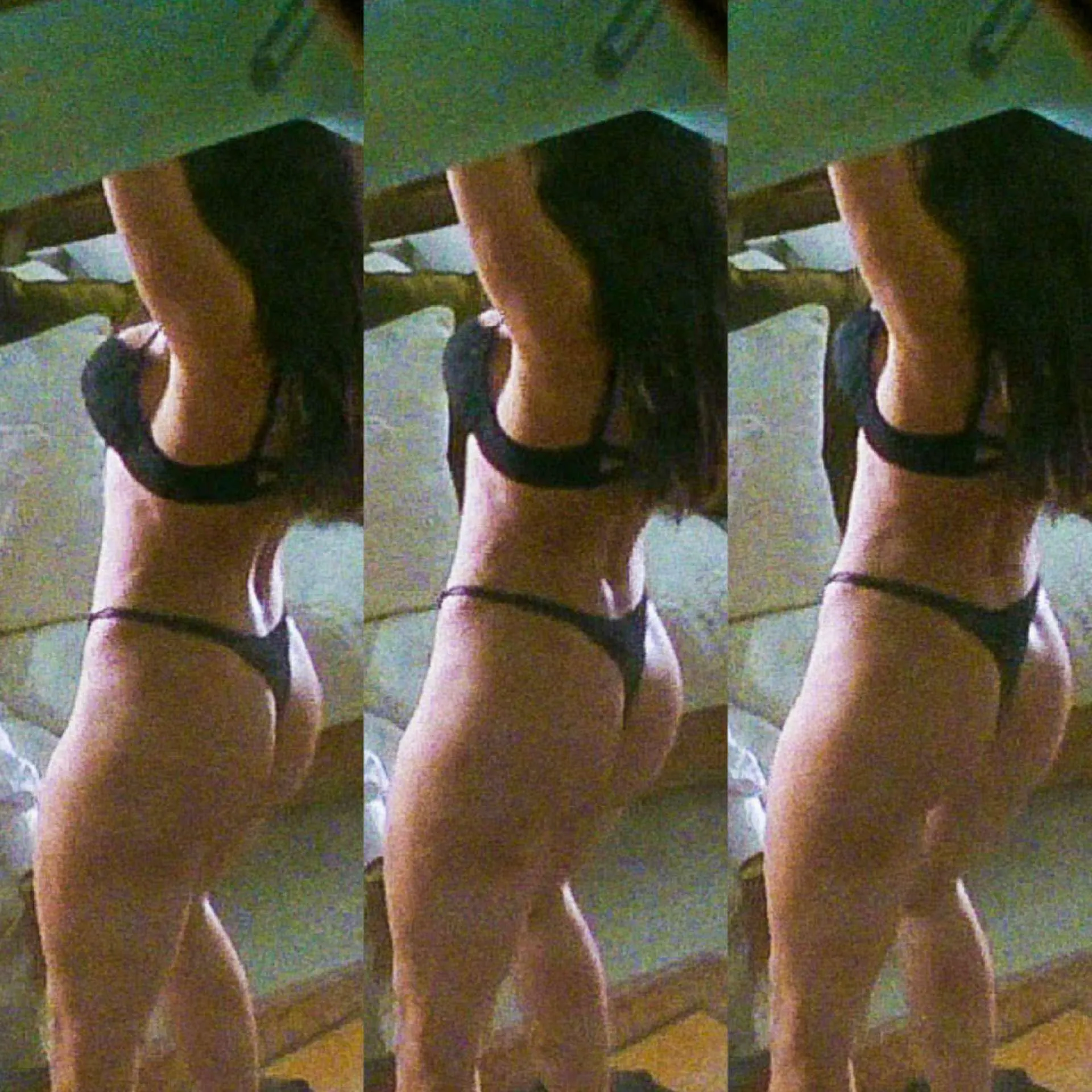 The angle of her ass and thong here is so sexy