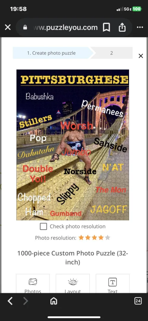 My husband had me made into a puzzle to give out as Christmas gifts.