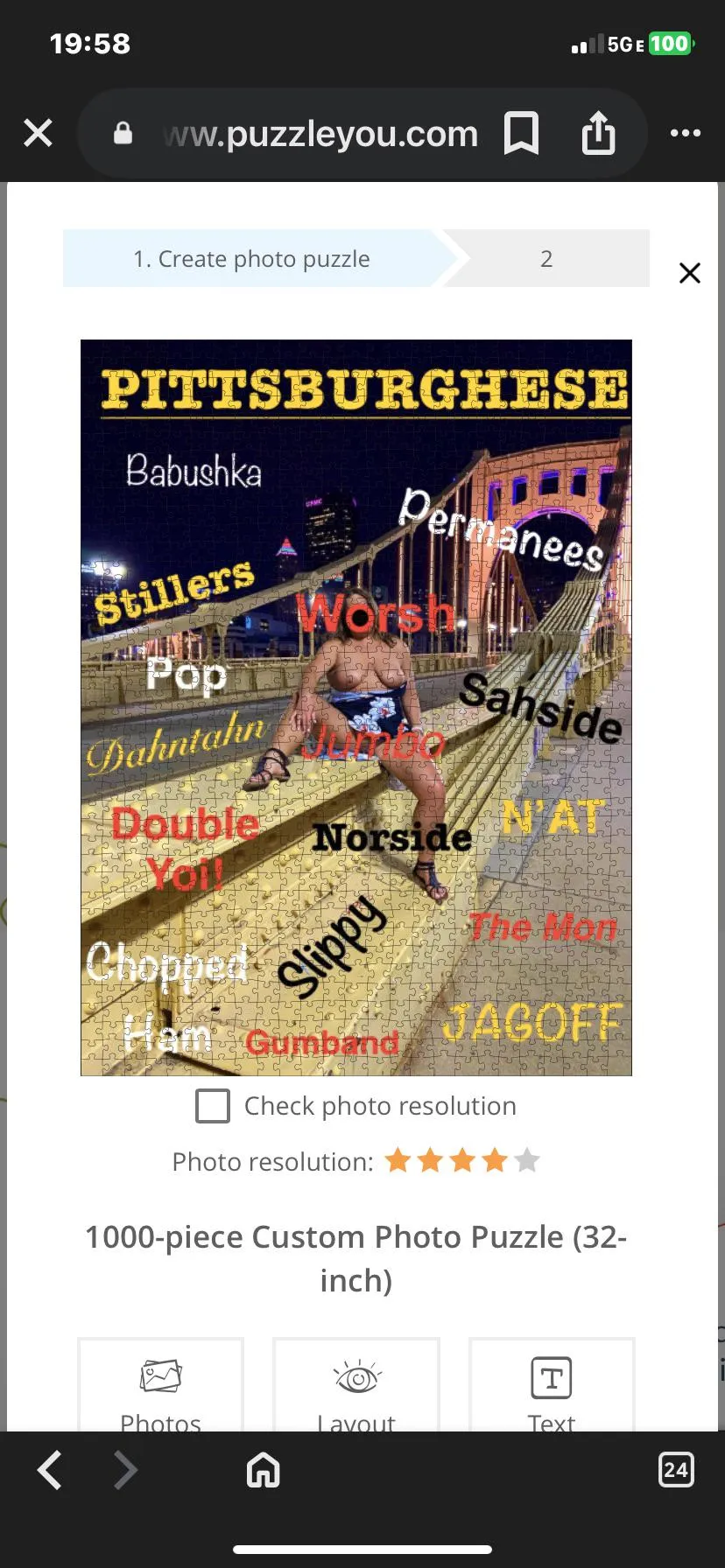 My husband had me made into a puzzle to give out as Christmas gifts.