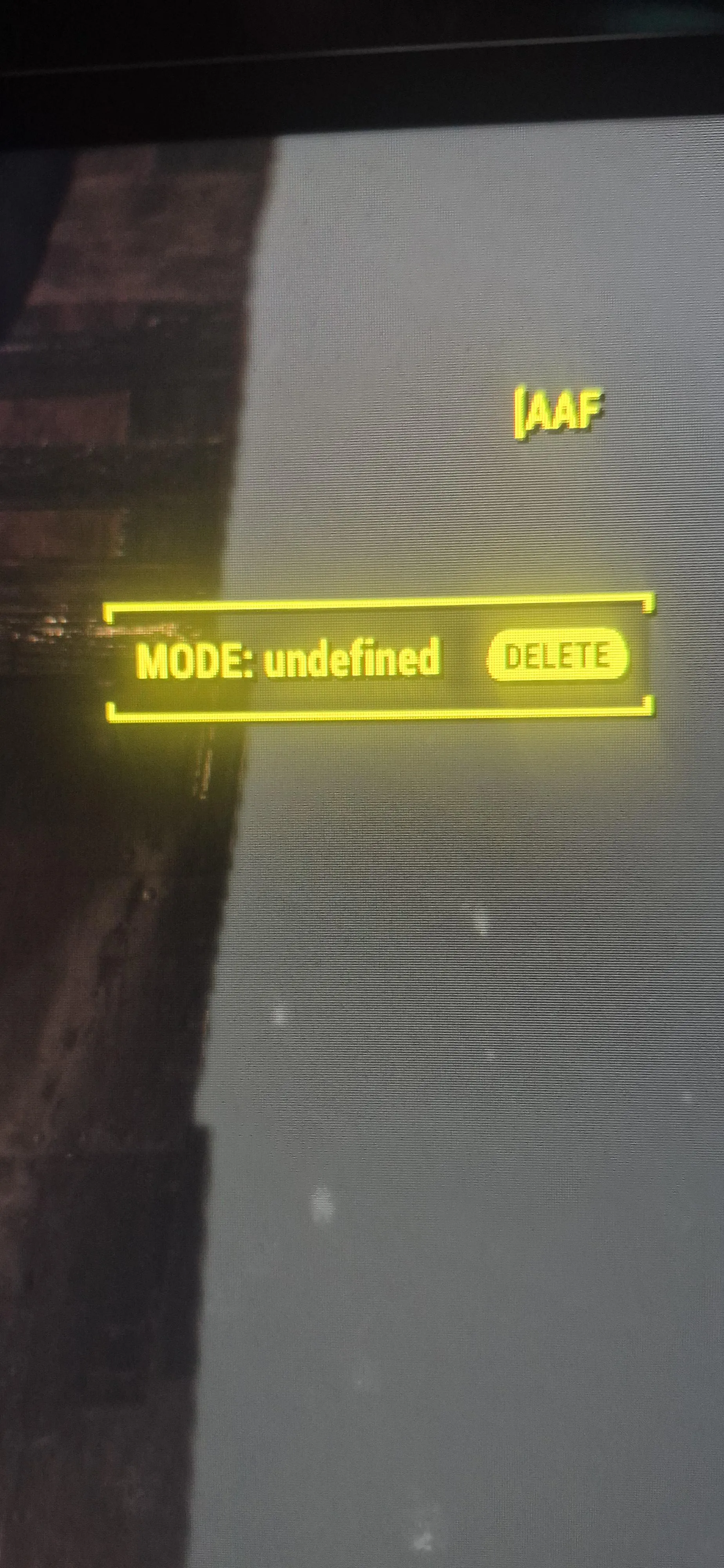 AAF showing [MODE:undefined]